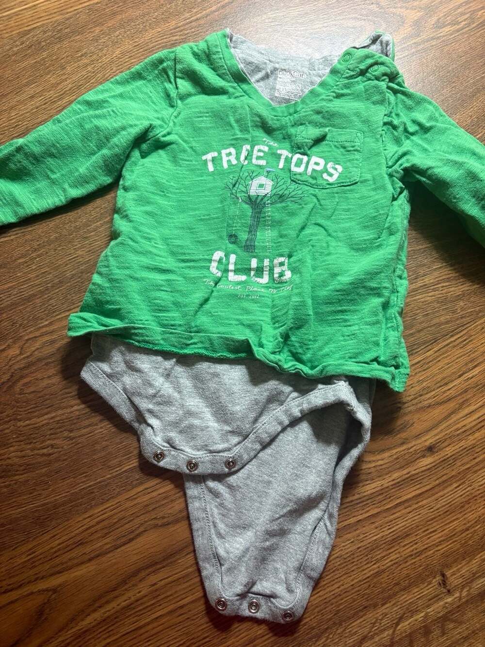 babyGap Tree Tops Club Layered Long Sleeve Bodysuit 18-24 Months